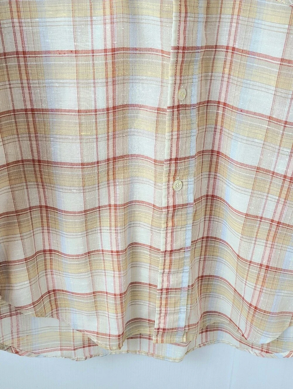 Levi's White Tab 70s Vintage Plaid Western Pearl Snap Shirt